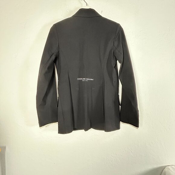 Charles Ancona New York Womens Black Single Breasted Equestrian Blazer Size 10 - Picture 2 of 11